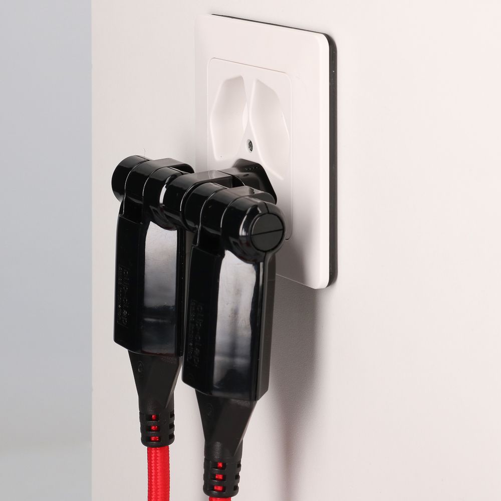 multi adaptateur clip-clap 2x type 13 3 pôles noir BS