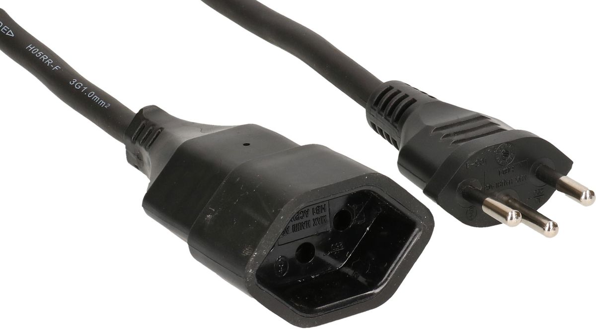 GD-Verlängerung H05RR-F3G1.0 5m schwarz Typ 12 / Typ 13