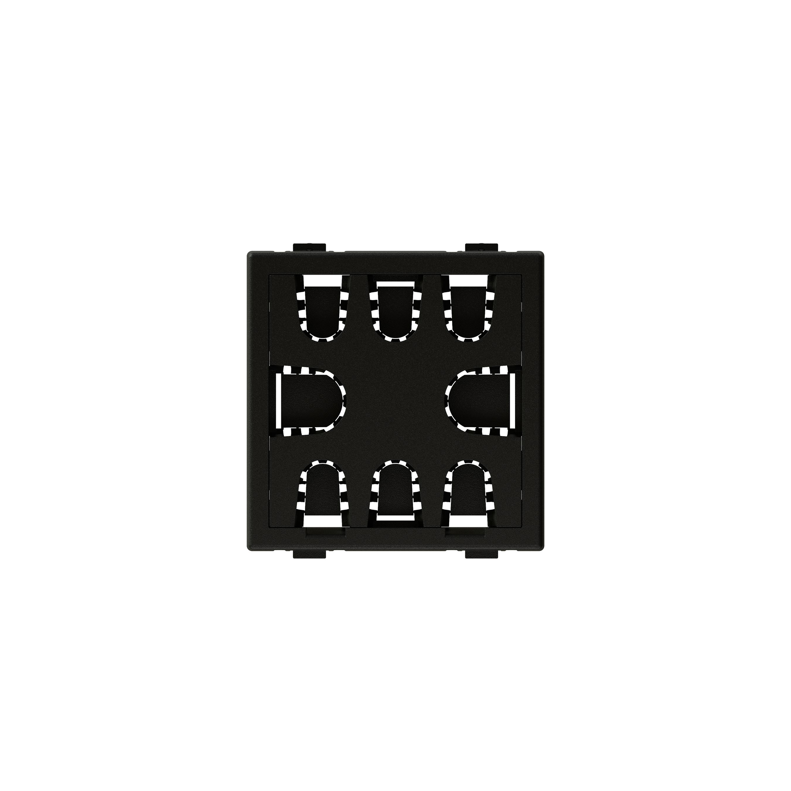 accessoire multimédia 45x45 anthracite passe-câble 8 places