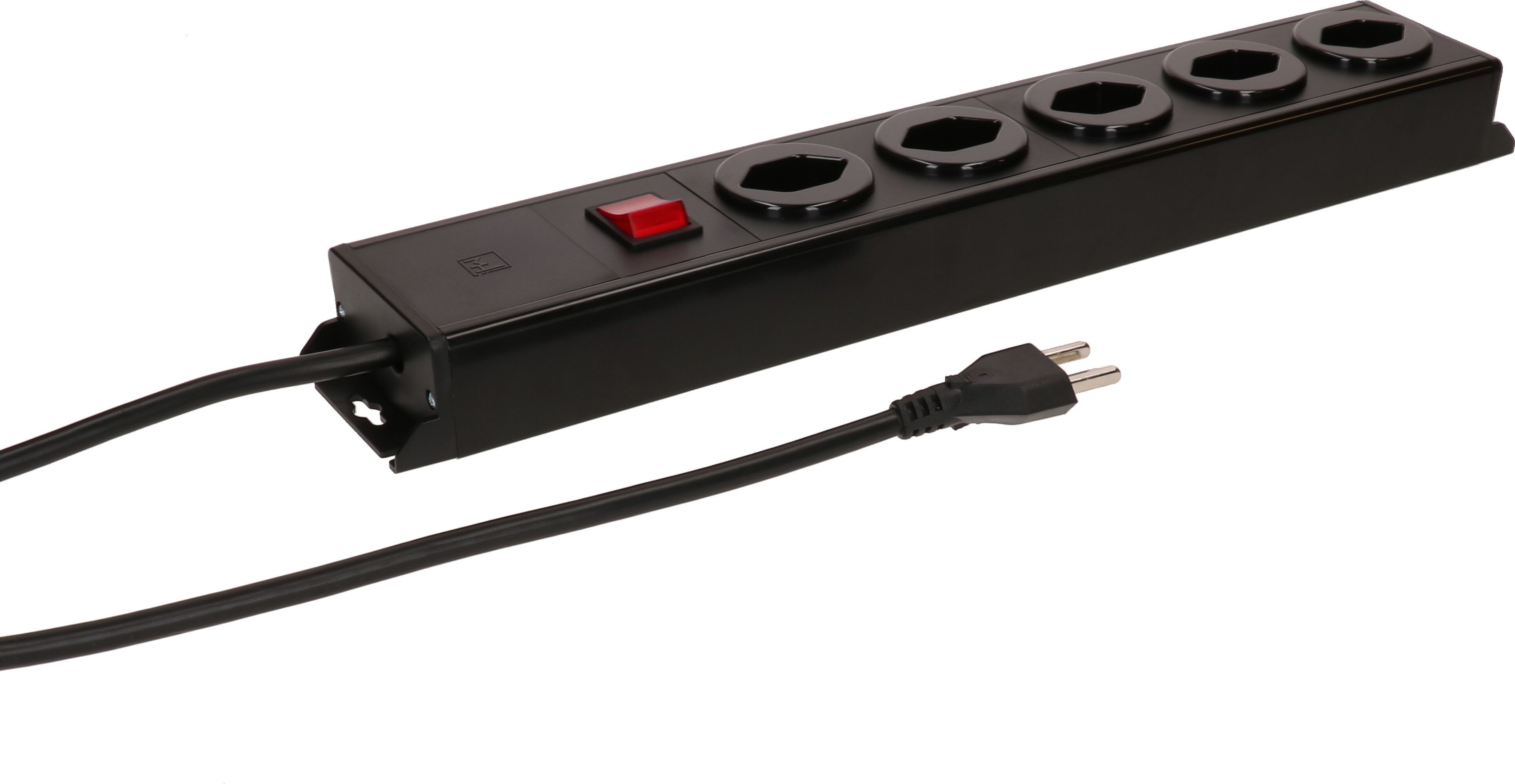 multiprise Power Line 5x type 23 noir/noir interrupteur 1.5m