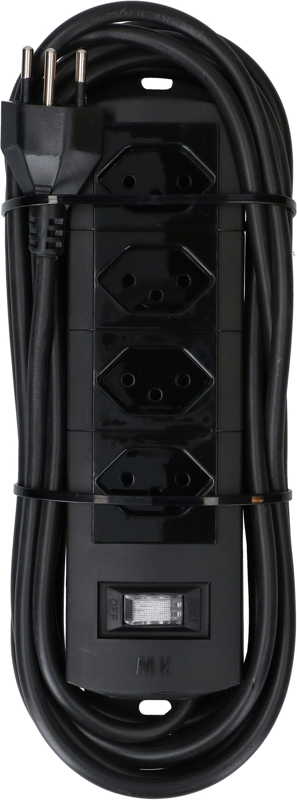 Steckdosenleiste Prime Line 4x Typ 13 schwarz Schalter 5m