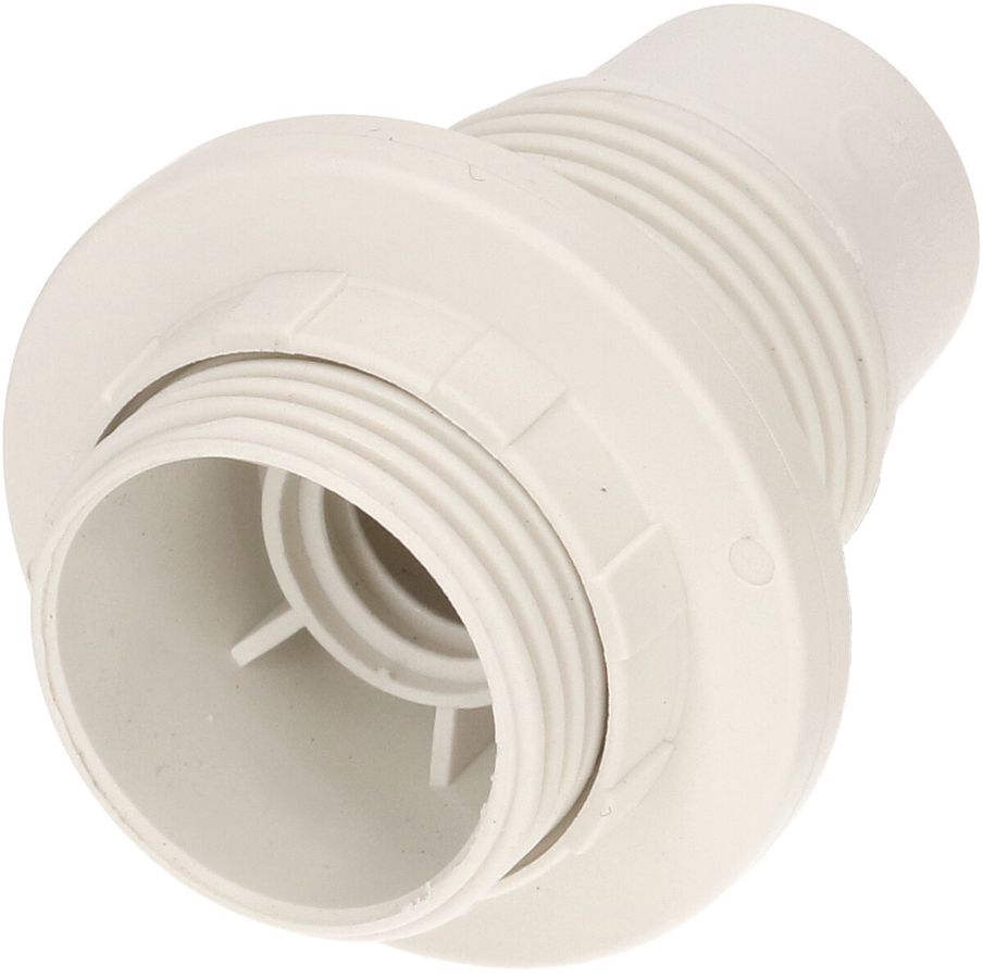 douille E14 à vis avec 2 anneaux M10x1 blanc