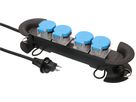 multiprise Construct Line 4x type 13 IP55 noir/bleu 10m