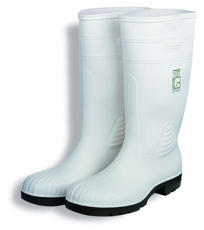 Elektriker-Sicherheits-Stiefel PVC weiss Grösse 42
