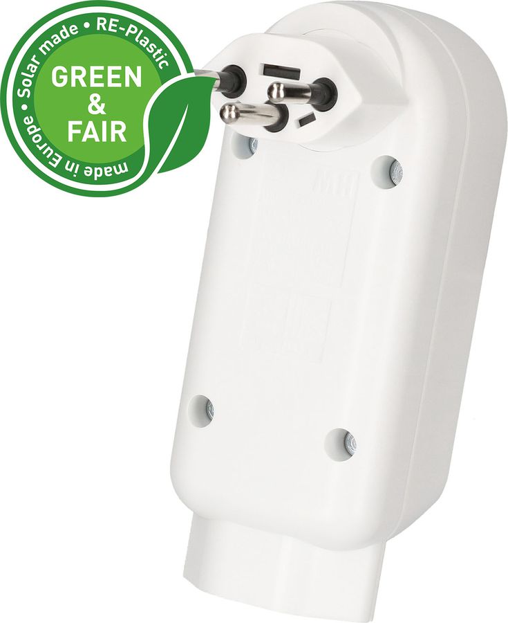 multi adaptateur ADAPT 2+1x type 13 blanc rotatif Green+Fair