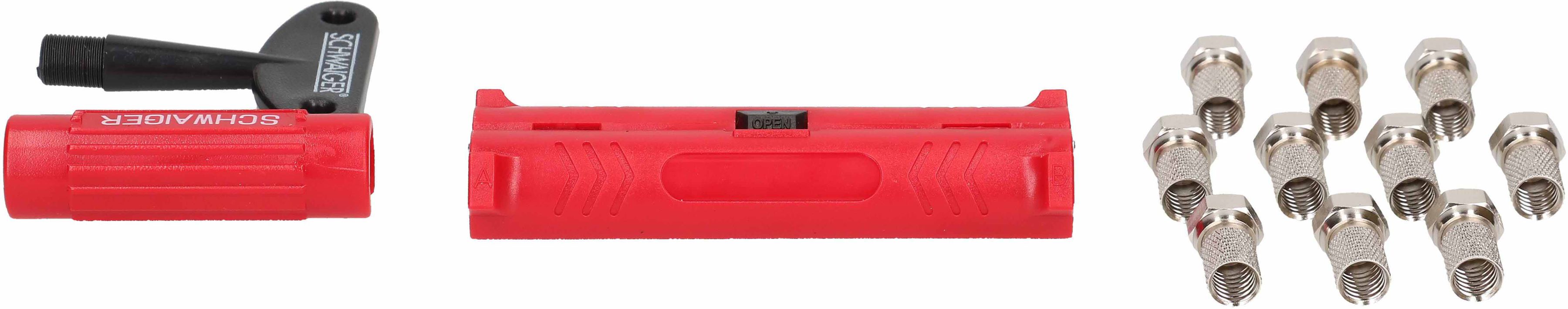 set de montage de la fiche F à visser incl. 10 pcs. fiche F D=7mm