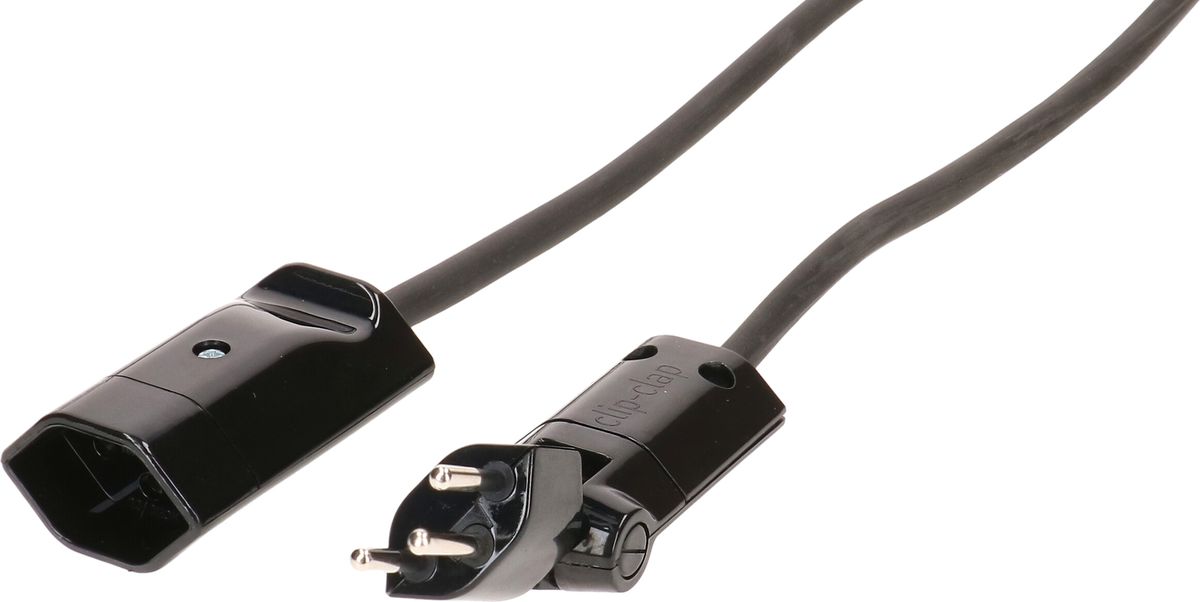 Verlängerung S05VStV-F3G1.0 3m sw gesch. Typ 12 clip-clap/Typ 13