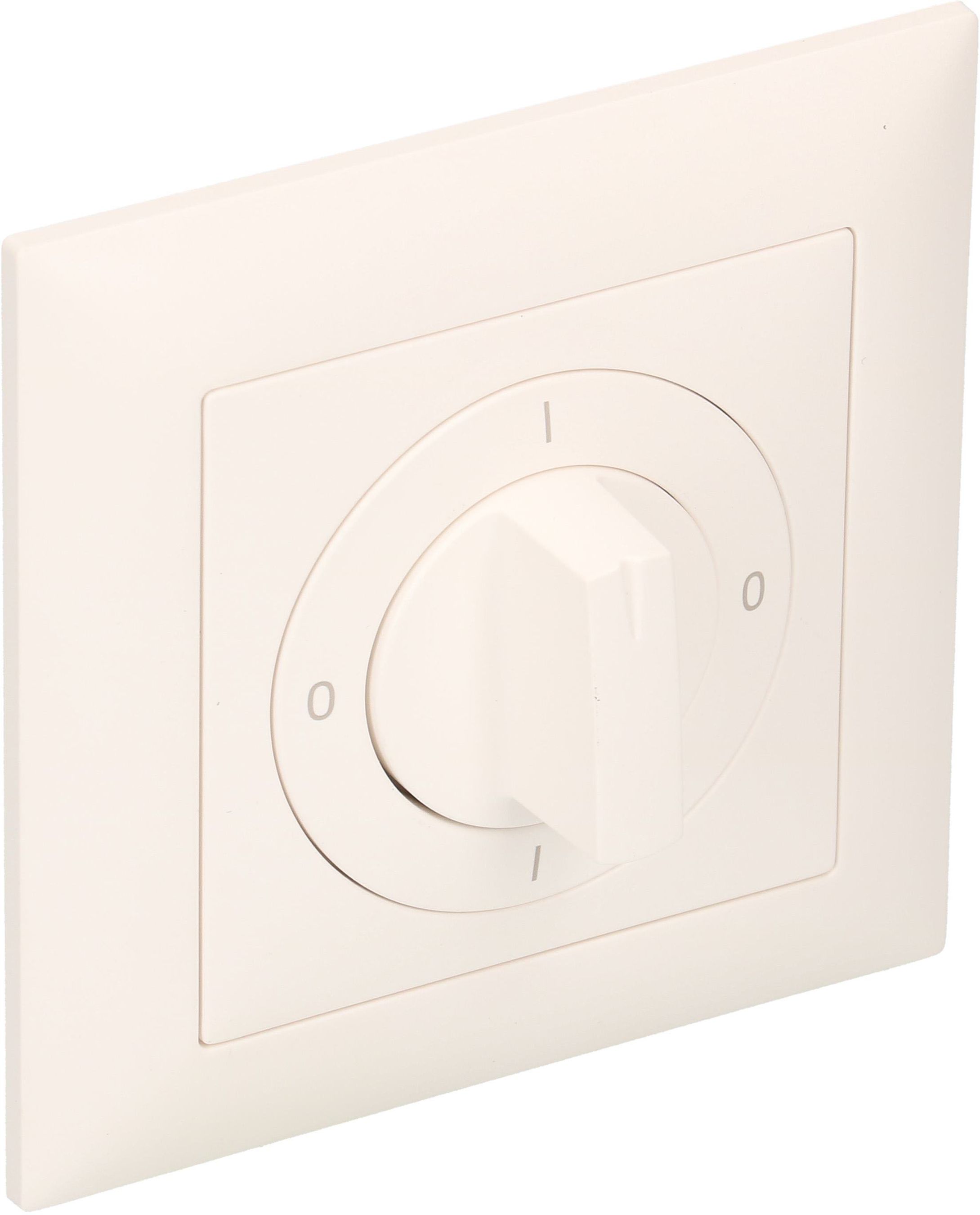 Drehschalter Schema 0/1L 0-I-0-I UP EdizioDue weiss