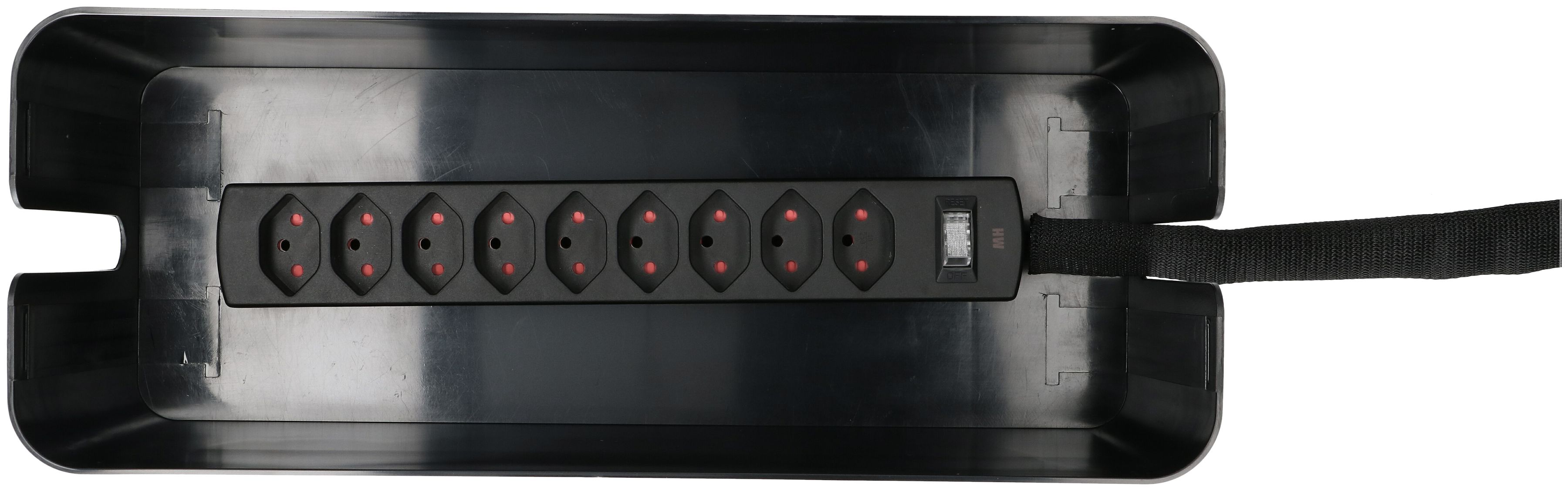 set gestion des câbles grand noir