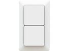 combinaison interrupteur s3 / s3 ta.2x1 ENC priamos blanc