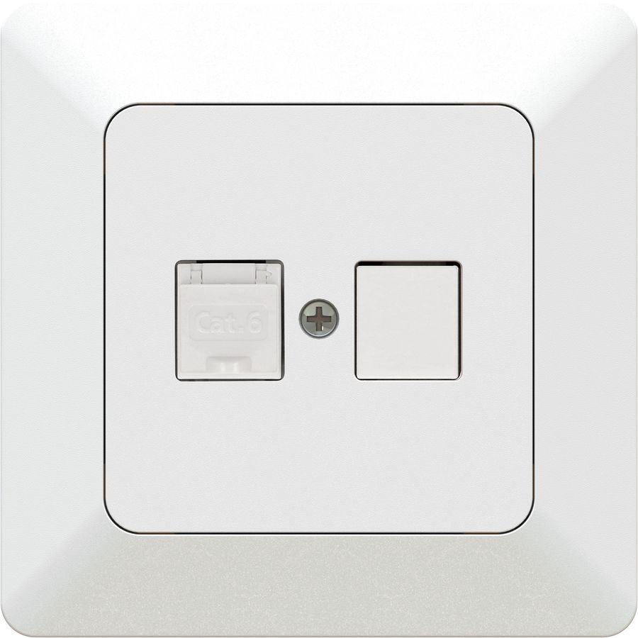 presa di rete 1x RJ45 cat.6 non scherm. / 1x ciaca INC priamos bi