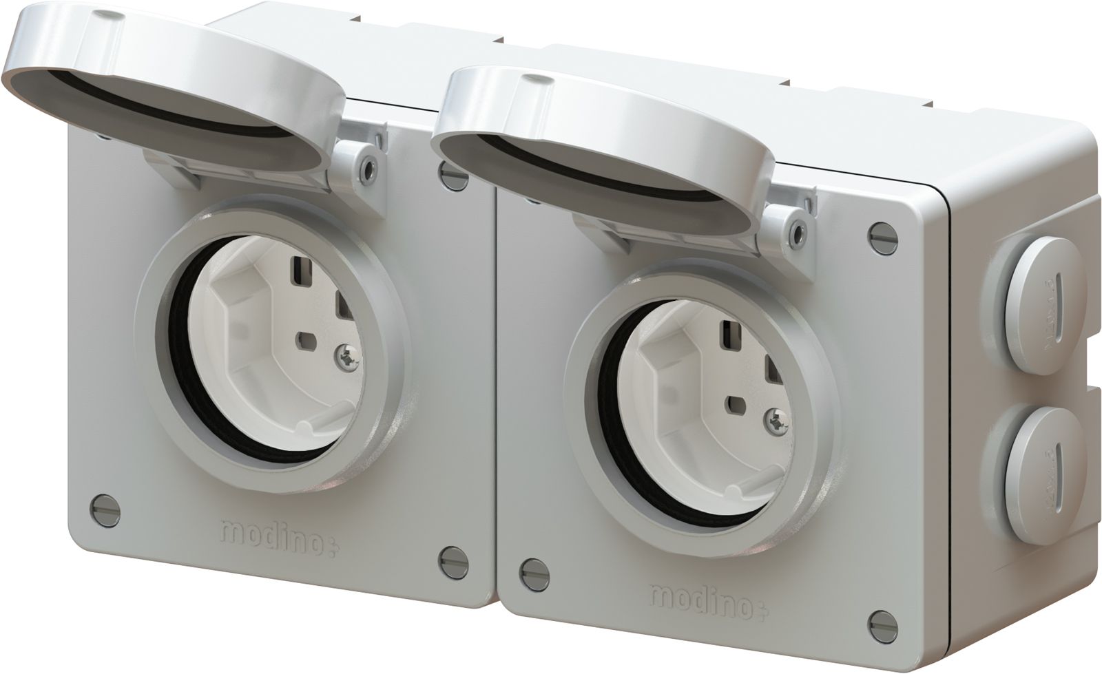 combinaison type 25 / type 25 ta.2x1 AP exo IP55 gris clair