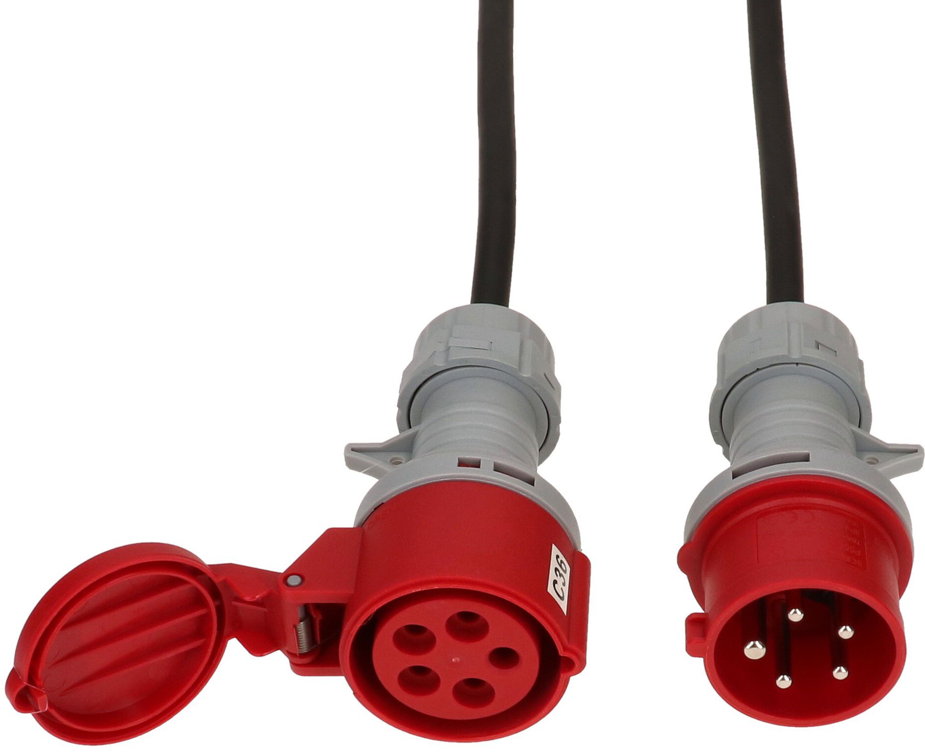 rallonge CEE H07RN-F5G1.5 noir 5m IP44 5 pôles