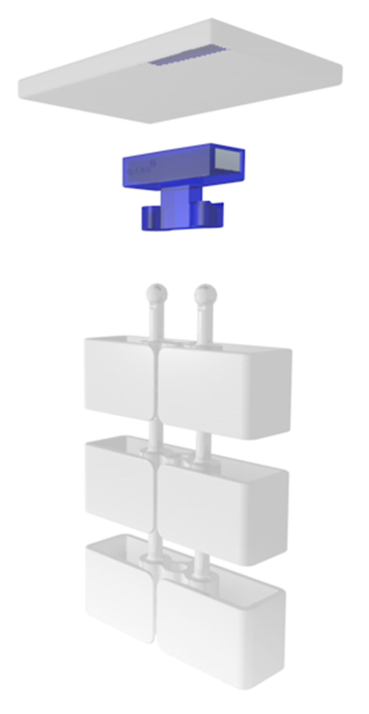 garniture serpentine de câble Cube SL 0.75m noir RAL9005 aimant