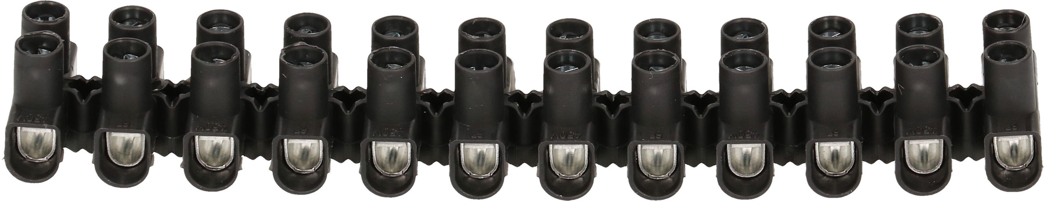 Klemmleiste EKL 1 S 1.5-6mm2 12-polig schwarz 2 Stk.