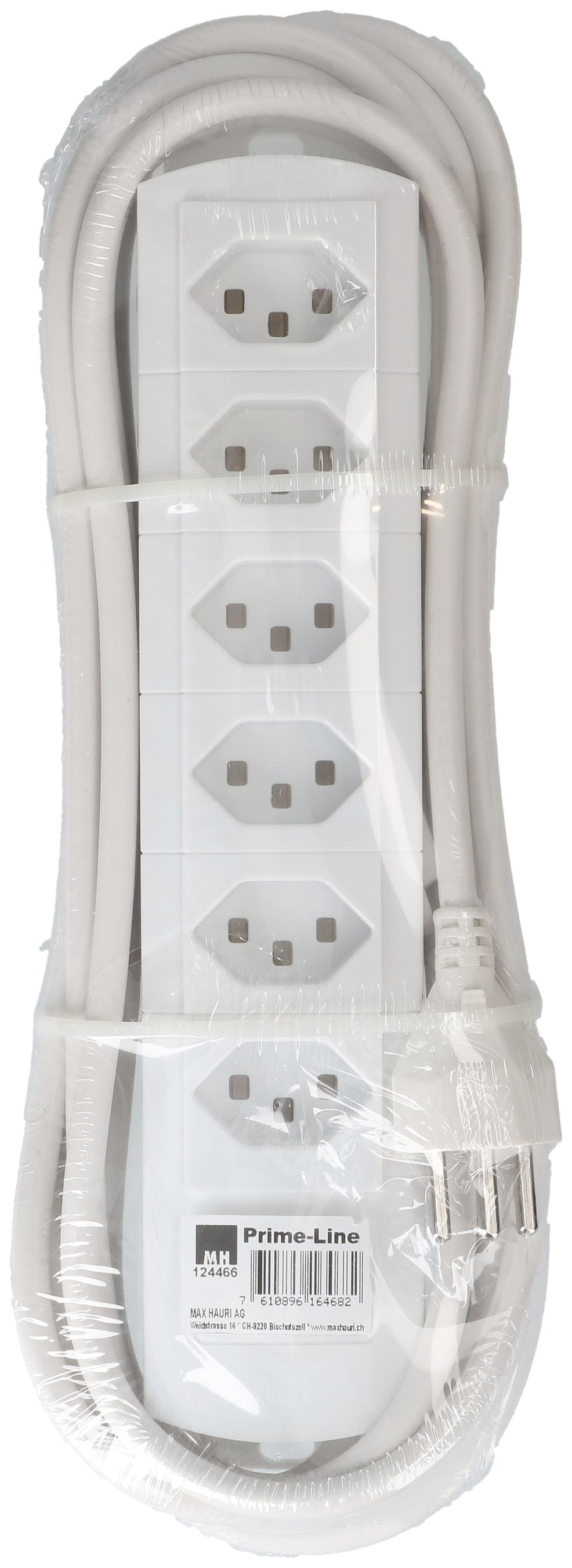 multiprise Prime Line 6x type 23 blanc 5m