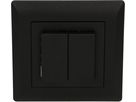 Doppel-Druckschalter Schema3+3 UP Kallysto schwarz