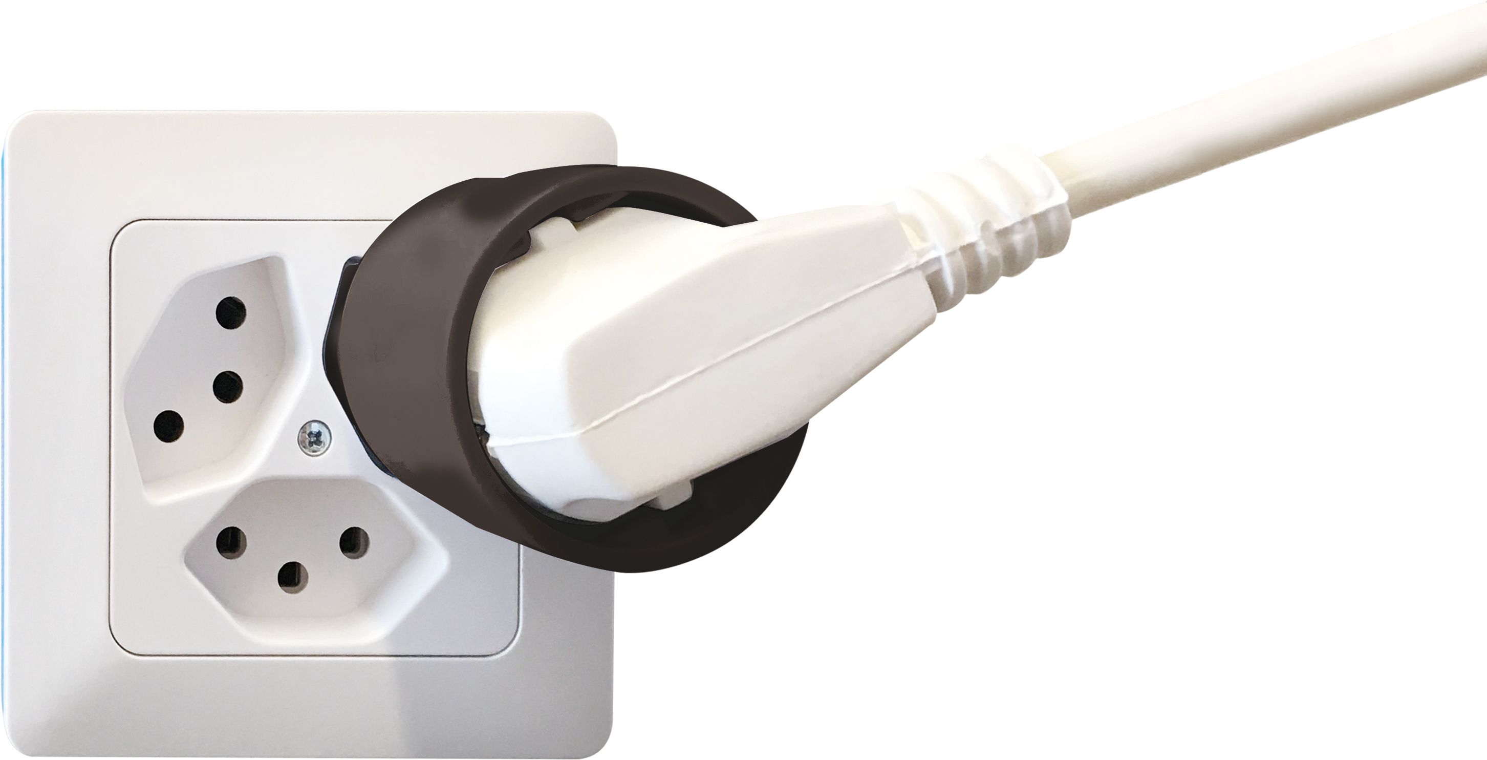 fiche d'adaptation asymétrique type 12 / Schuko noir