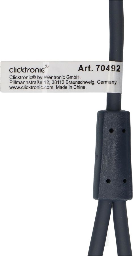 câble audio adaptateur Y fiche jack/prise RCA 0.1m noir