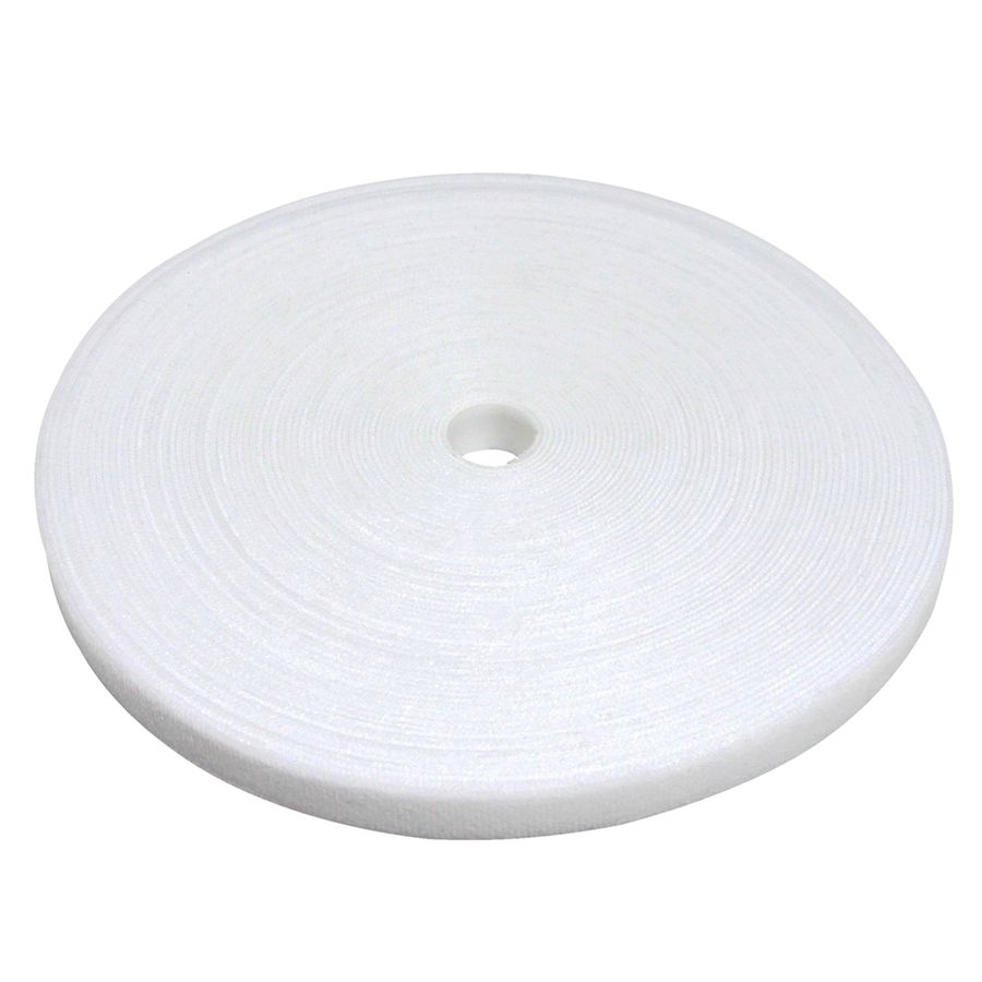 rouleau de velcro double face 25m blanc