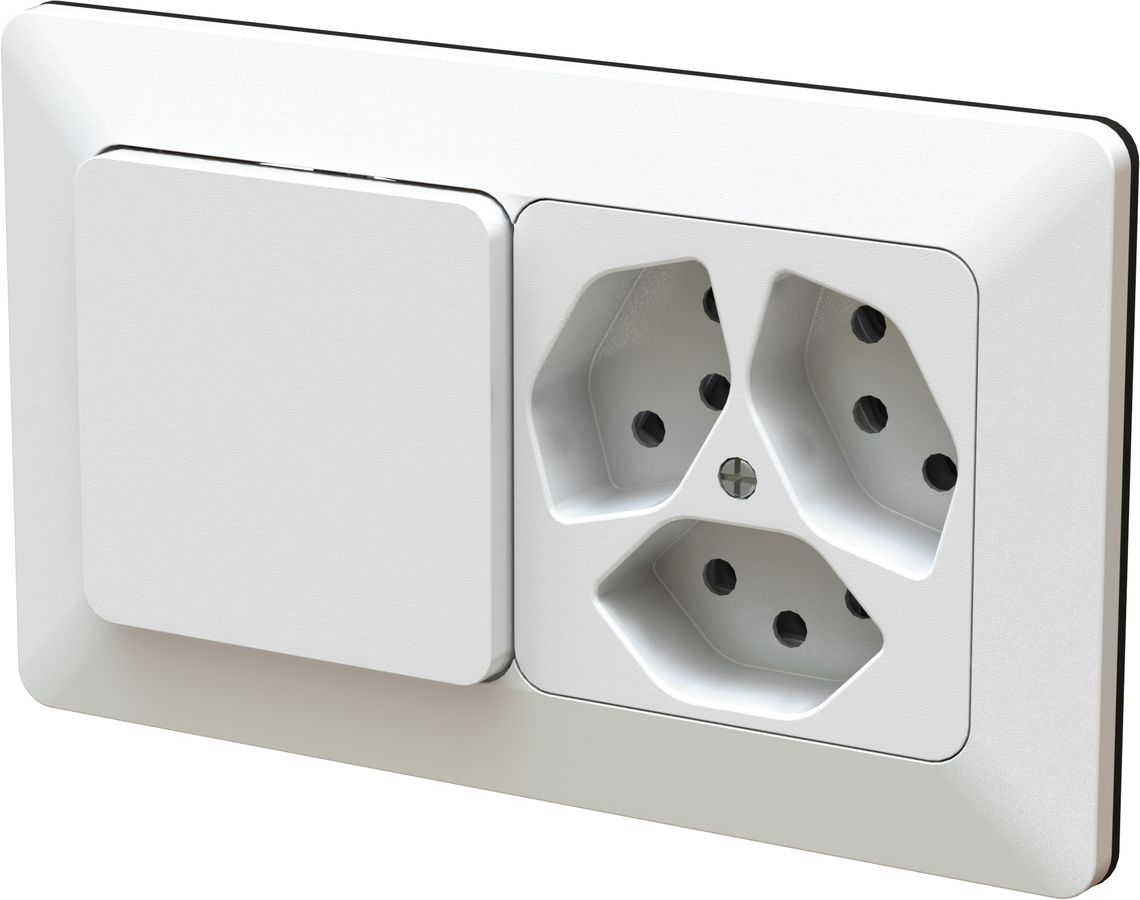 combinazione interruttore s3 / 3x tipo 13 dim.1x2 INC priamos bi