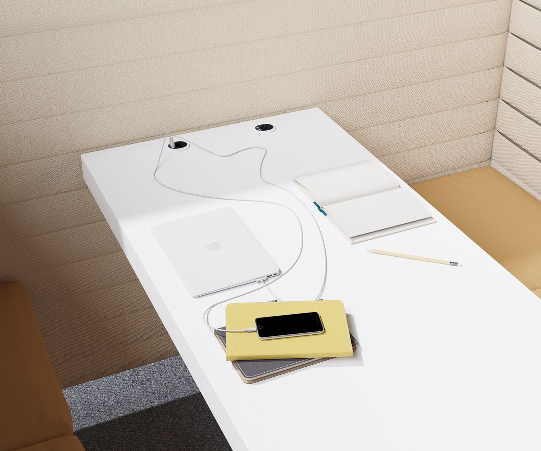 ATOM bloc multiprise noir 1x type 13 1x USB-A 1x USB-C