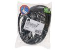 Câble secteur 3G1.0 5m noir blindé avec type 12 clip-clap