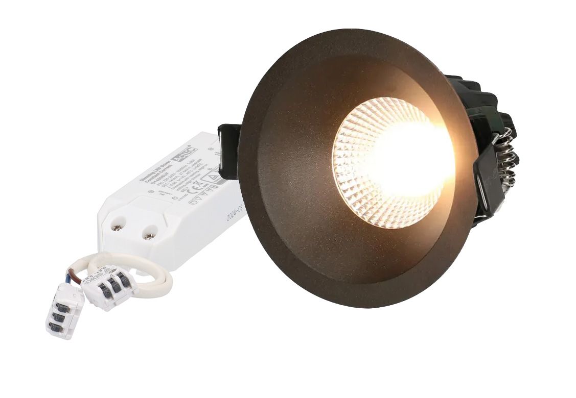 spot encastré à LED ATMO Ø68 noir 3000K 700lm 36°