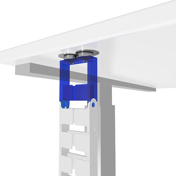 fixation par aimant fin Qube gris RAL7040