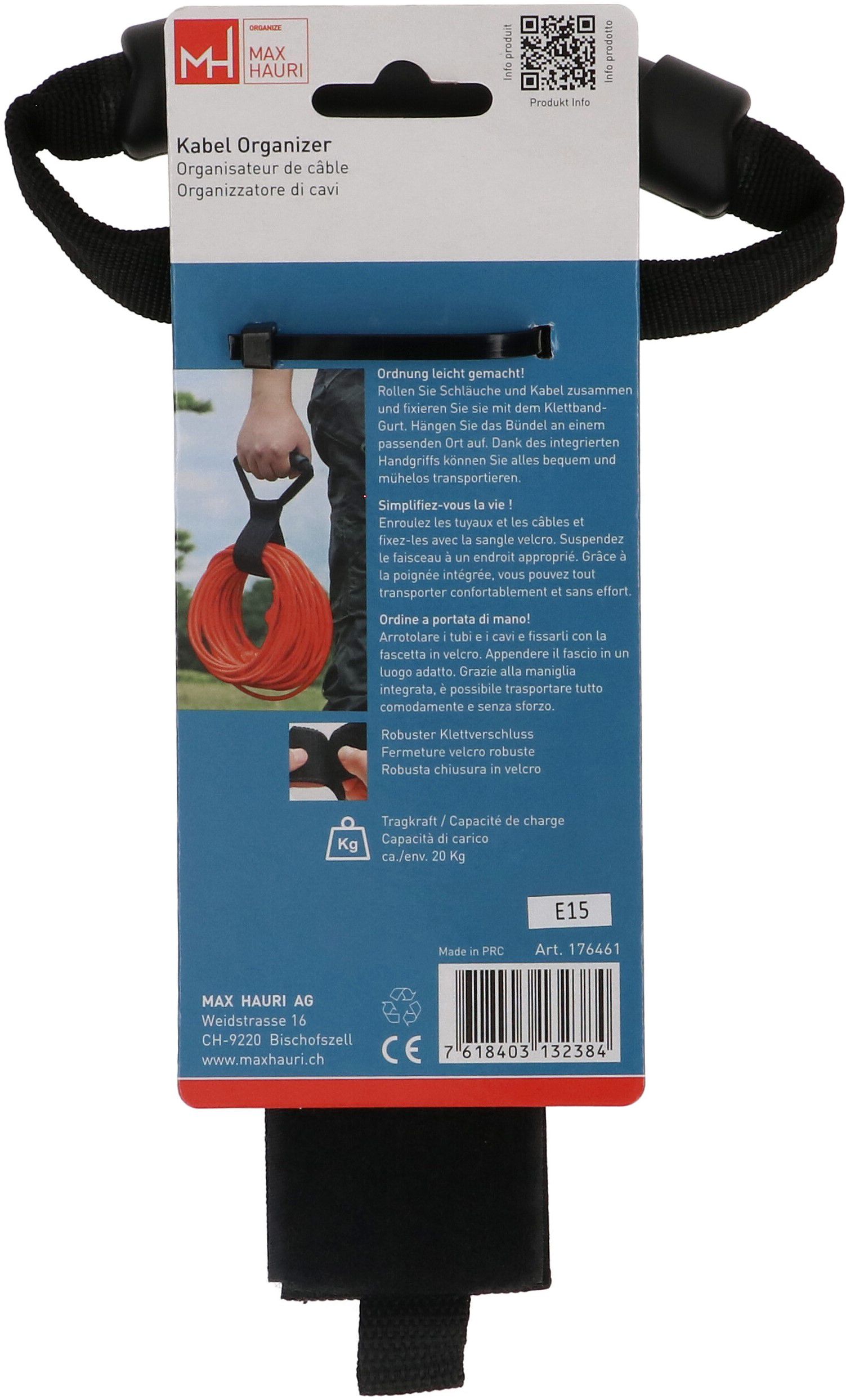 organiseur de rallonge noir