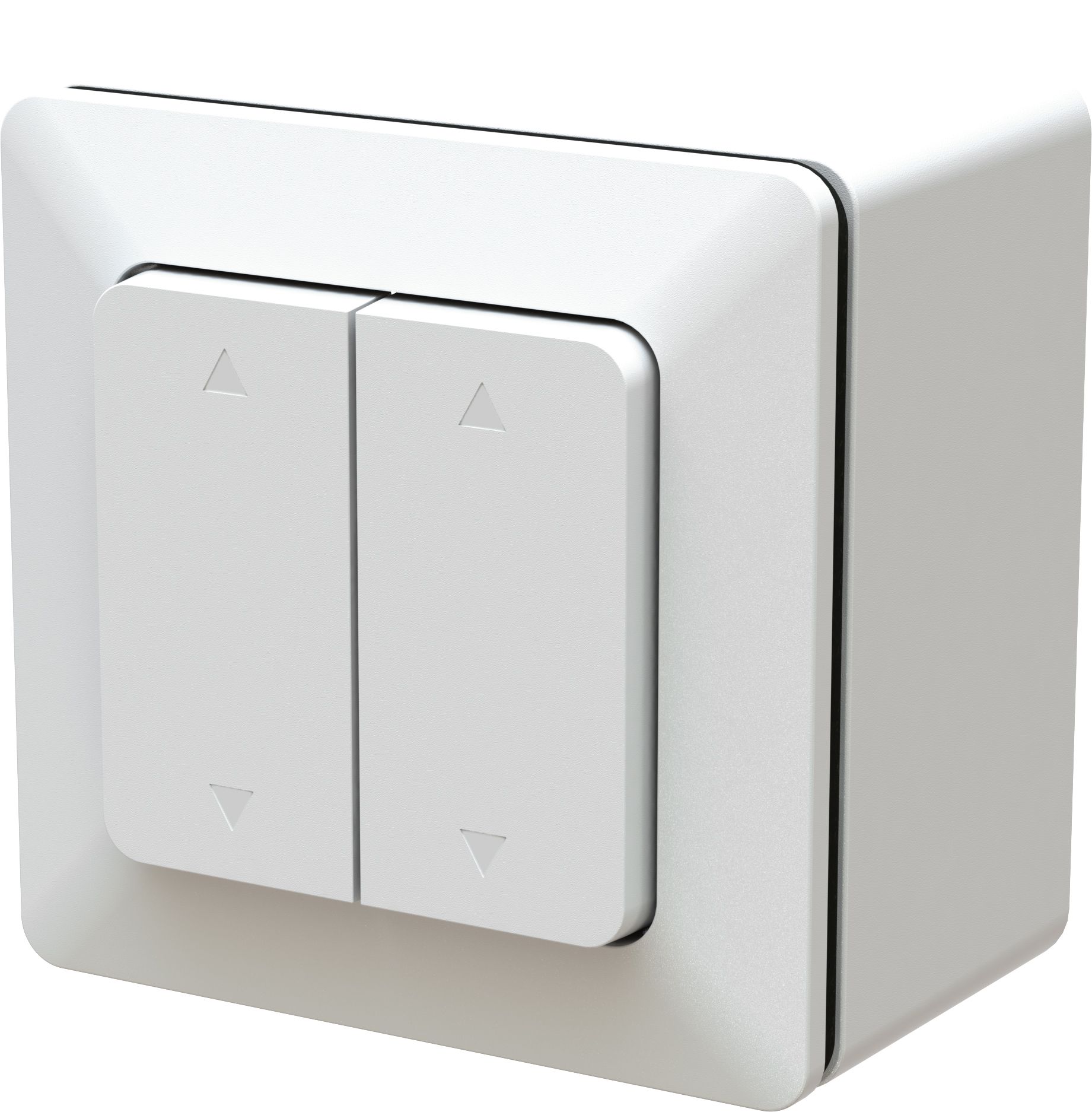 interrupteur à bascule double 2x stores AP priamos blanc