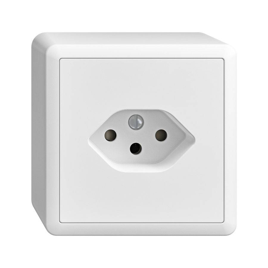 presa 1x tipo 13 dim.1x1 AP EdizioDue bianco