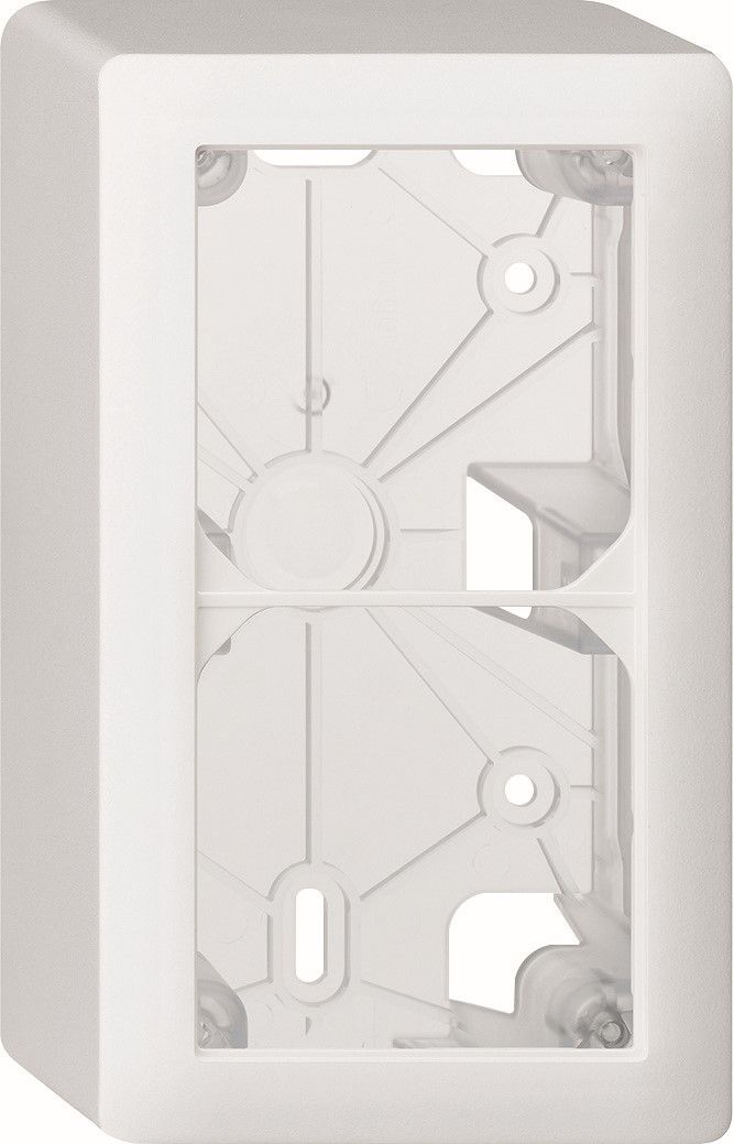 Gehäuse mit Montagerahmen Gr.2x1 AP Kallysto weiss