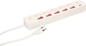 multiprise Multi-Switch 5x type 13 2x USB-C 1x USB-A PD 20W blanc