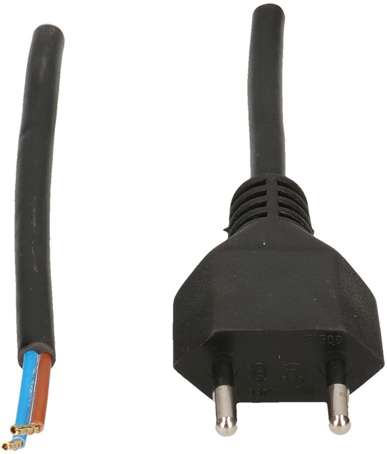 TD câble secteur H05VV-F2X1.0 5m noir type 11