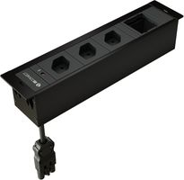 CUBOBOX bloc multiprise noir M 4 fois 3x type 13 1x module vide