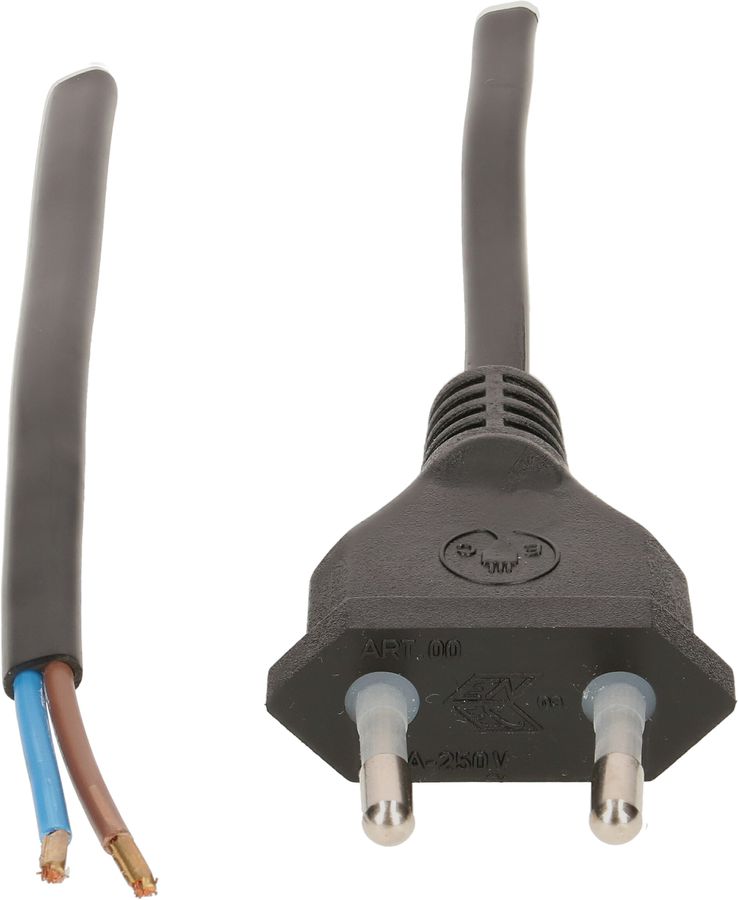 TDLF câble secteur H03VVH2-F2X0.75 1.8m noir T26