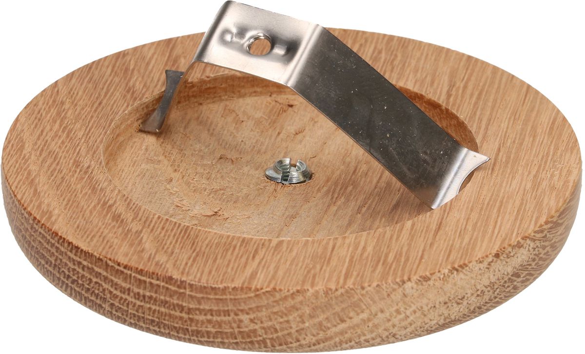 rosette de plafond rond étrier à ressort bois