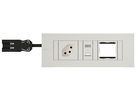 INTRO2.0 bloc multiprise blanc 1x type 13 1x USB-A/C 1x vide