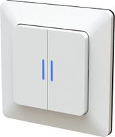 interrupteur à poussoir double s3+3 illu. ENC priamos blanc