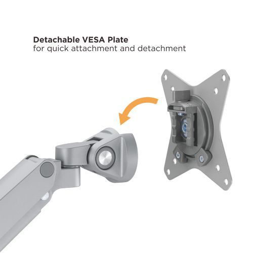 bras pour moniteur avec compensation de poids noir