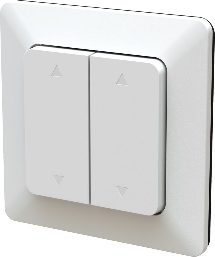 pulsante basculante doppio 2x tapparelle INC priamos bianco