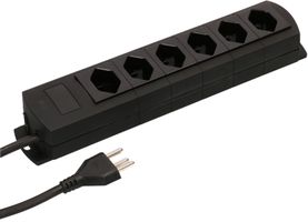 multiprise Prime Line 6x type 23 noir 3m