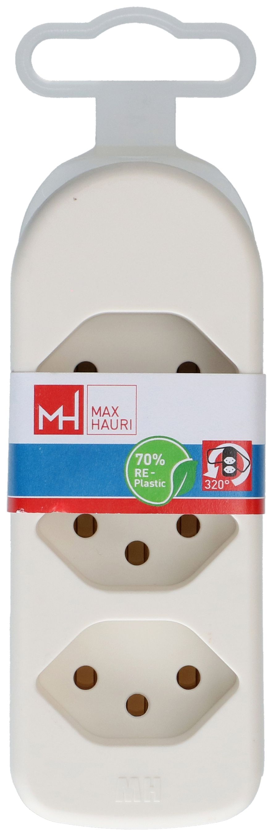 multi adaptateur ADAPT 3x type 13 blanc rotatif Green+Fair