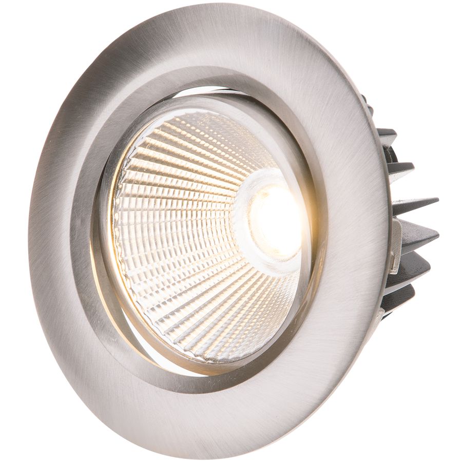 spot encastré à LED AXO Ø80 nickel brossé 2700K 830lm 38°