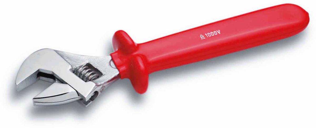 Clé à molette DIN 3117A SW 24 poignée revêtue de PVC 210mm