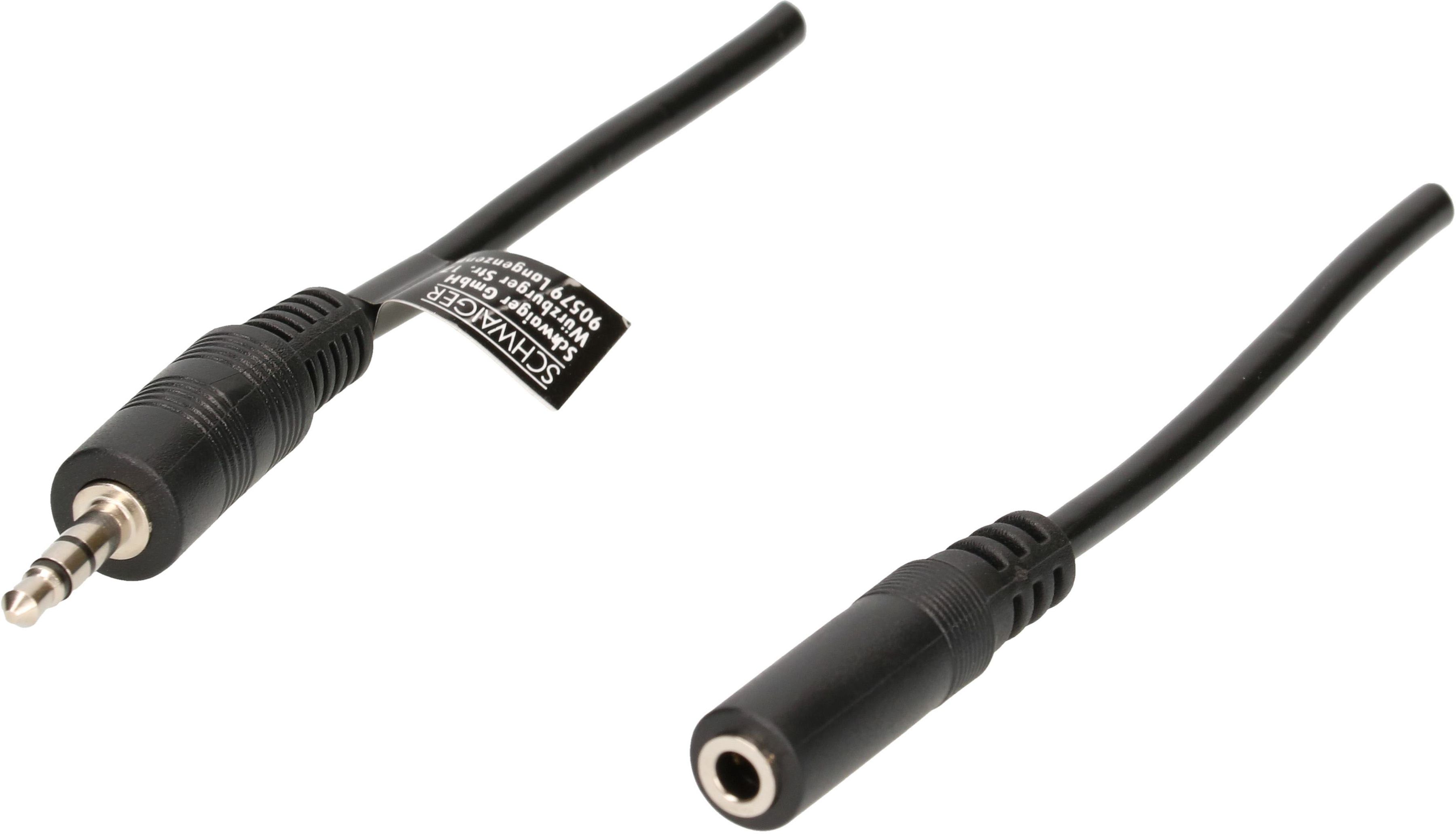 rallonge audio stéréo fiche/prise jack 1.5m noir