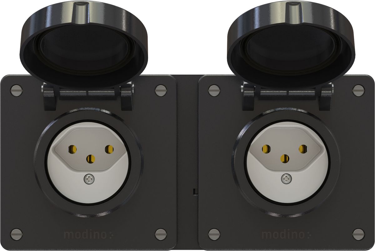 combinaison type 13 / type 13 ta.2x1 AP exo IP55 noir