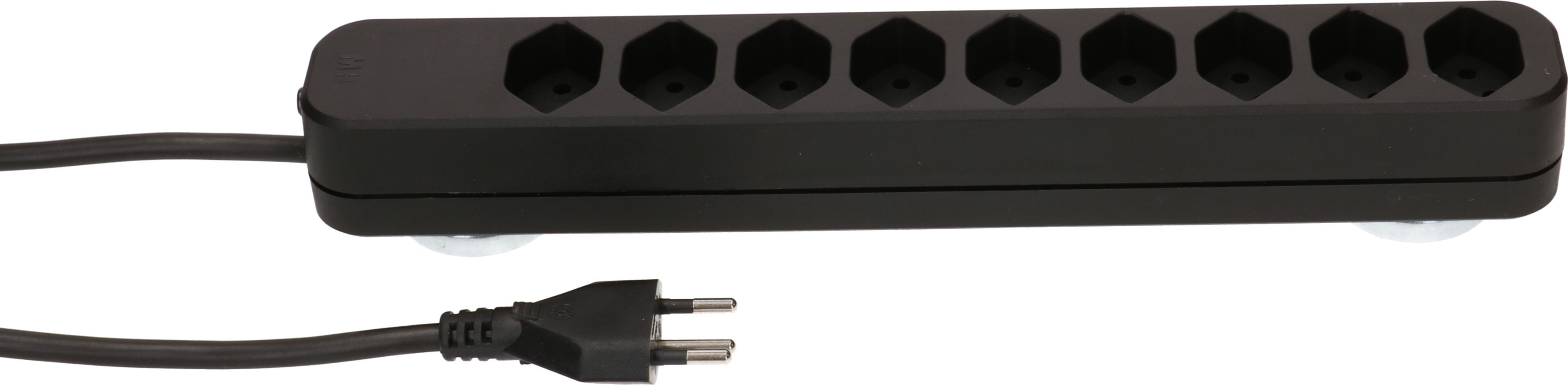 multiprise Swiss Line 9x type 13 noir aimant 5m