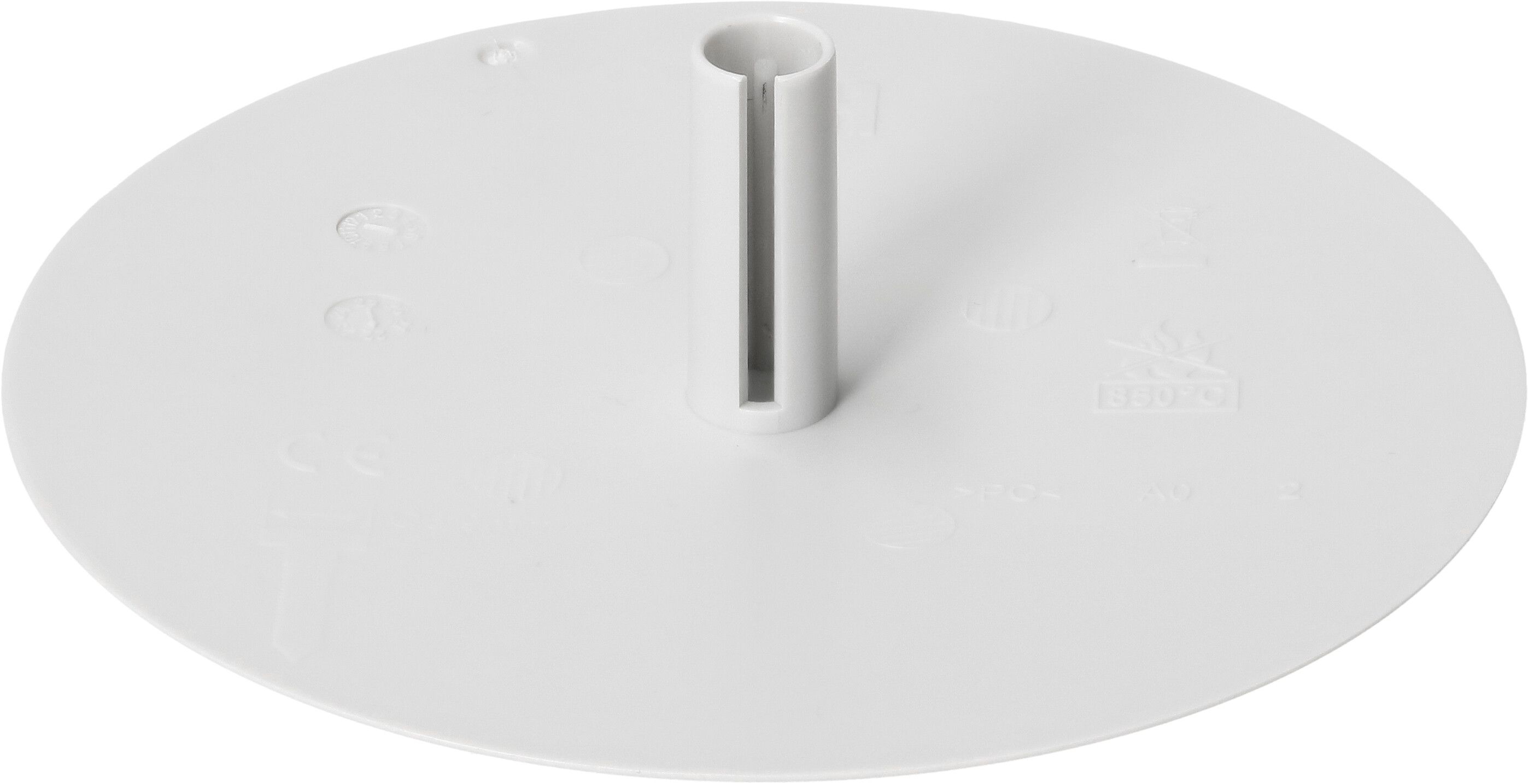 rosette de plafond rond plat étrier à ressort enfichable gris